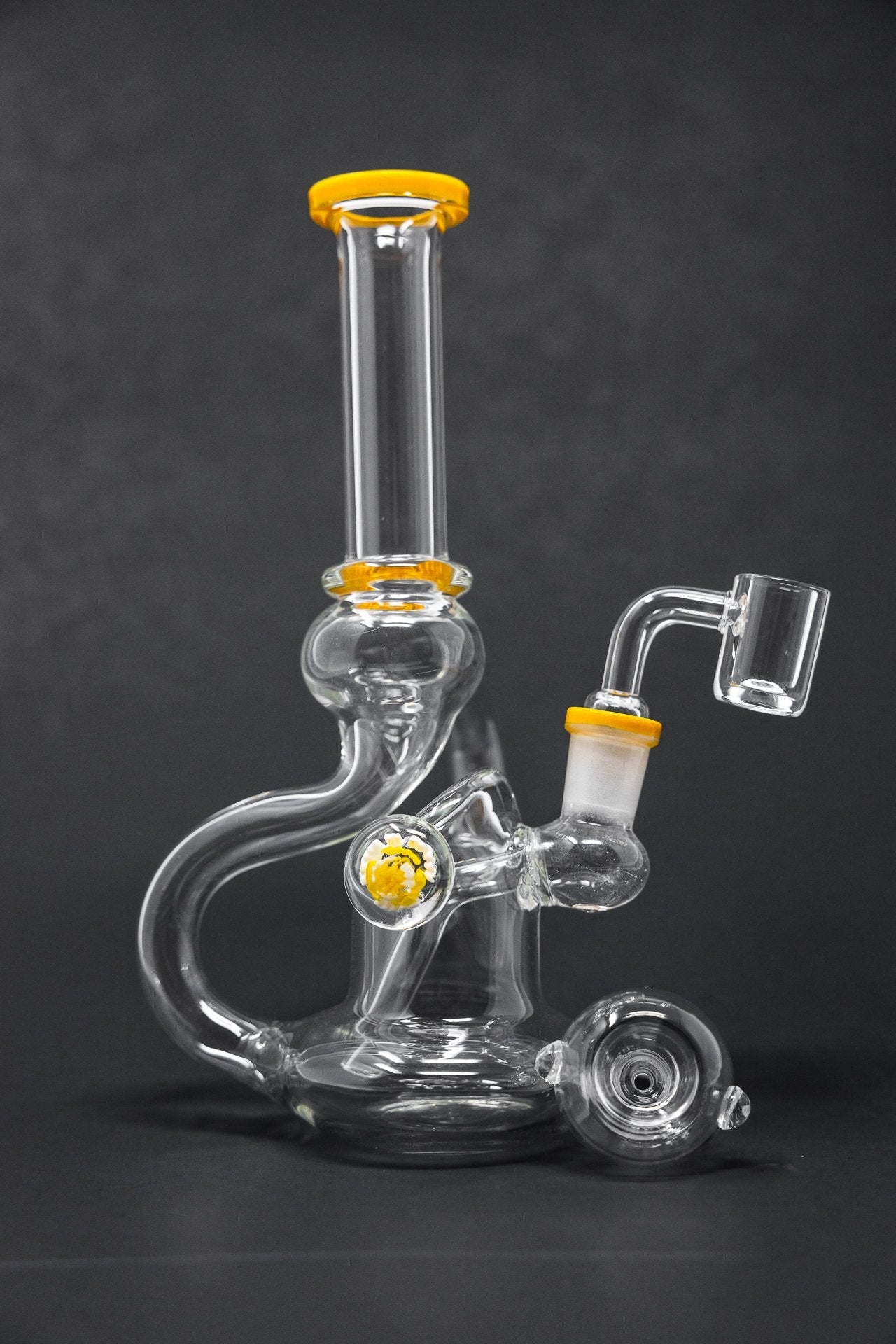 6" Yellow Tip Recycler Dab Rig
