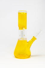 8" Yellow Single Perk Bong w/ Ice Catcher