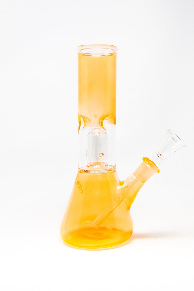 8" Orange Single Perk Bong w/ Ice Catcher