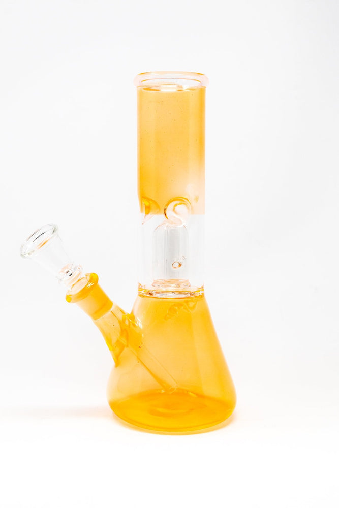 8" Orange Single Perk Bong w/ Ice Catcher