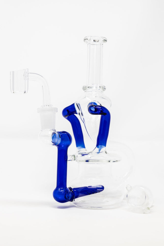 7" Colored Joint Recycler Dab Rig