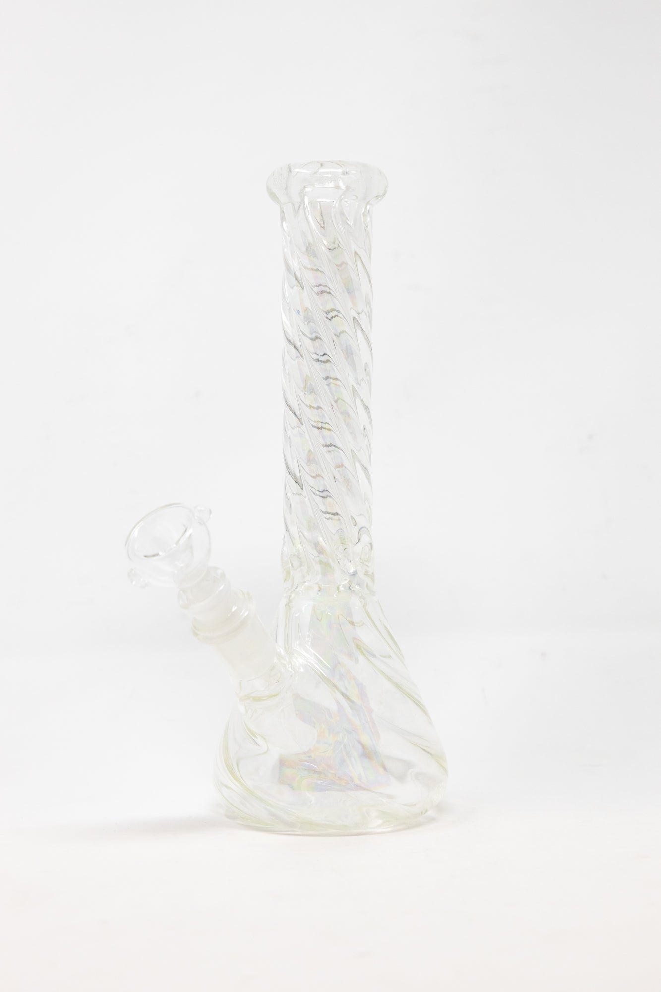 10" Twisted Iridescent Beaker Bong