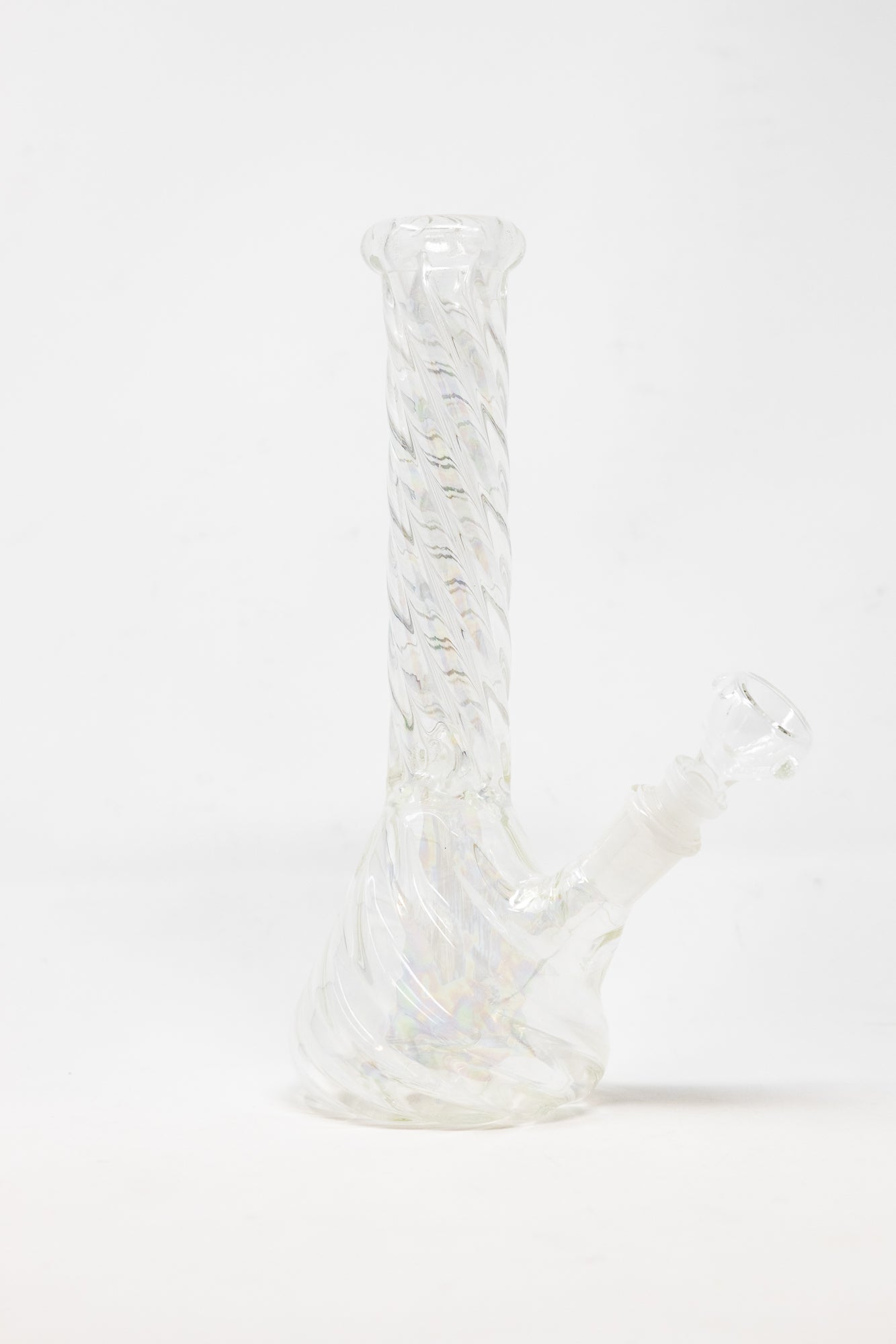10" Twisted Iridescent Beaker Bong