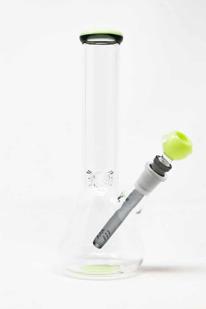 10" Milky Green Middle Accent Beaker Bong