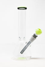 10" Milky Green Middle Accent Beaker Bong