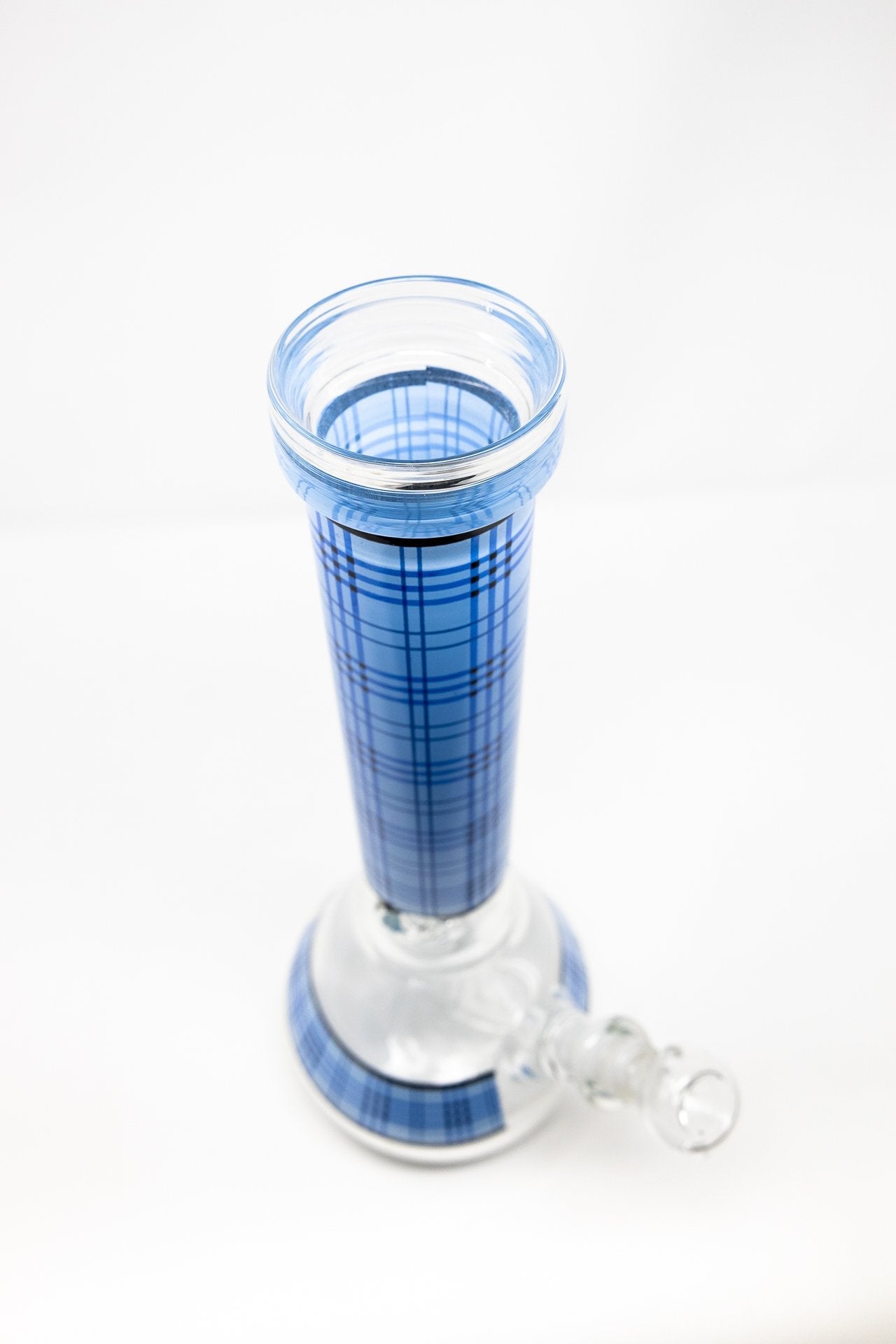 12" Blue Plaid Beaker Thick 7mm Bong