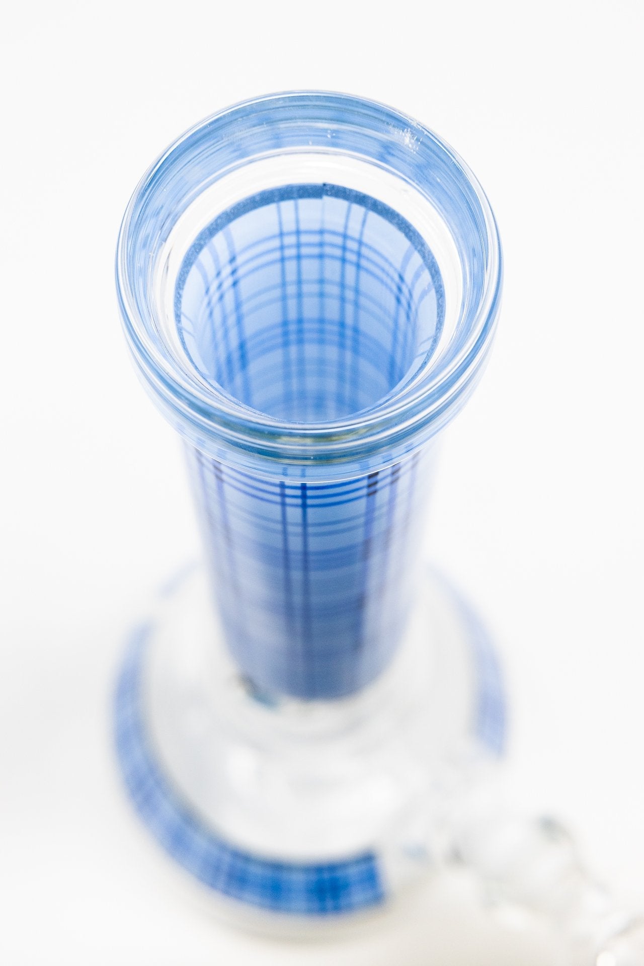 12" Blue Plaid Beaker Thick 7mm Bong