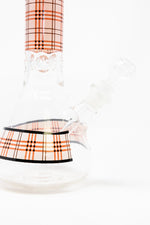 12" Red Plaid Beaker Thick 7mm Bong