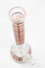 12" Red Plaid Beaker Thick 7mm Bong