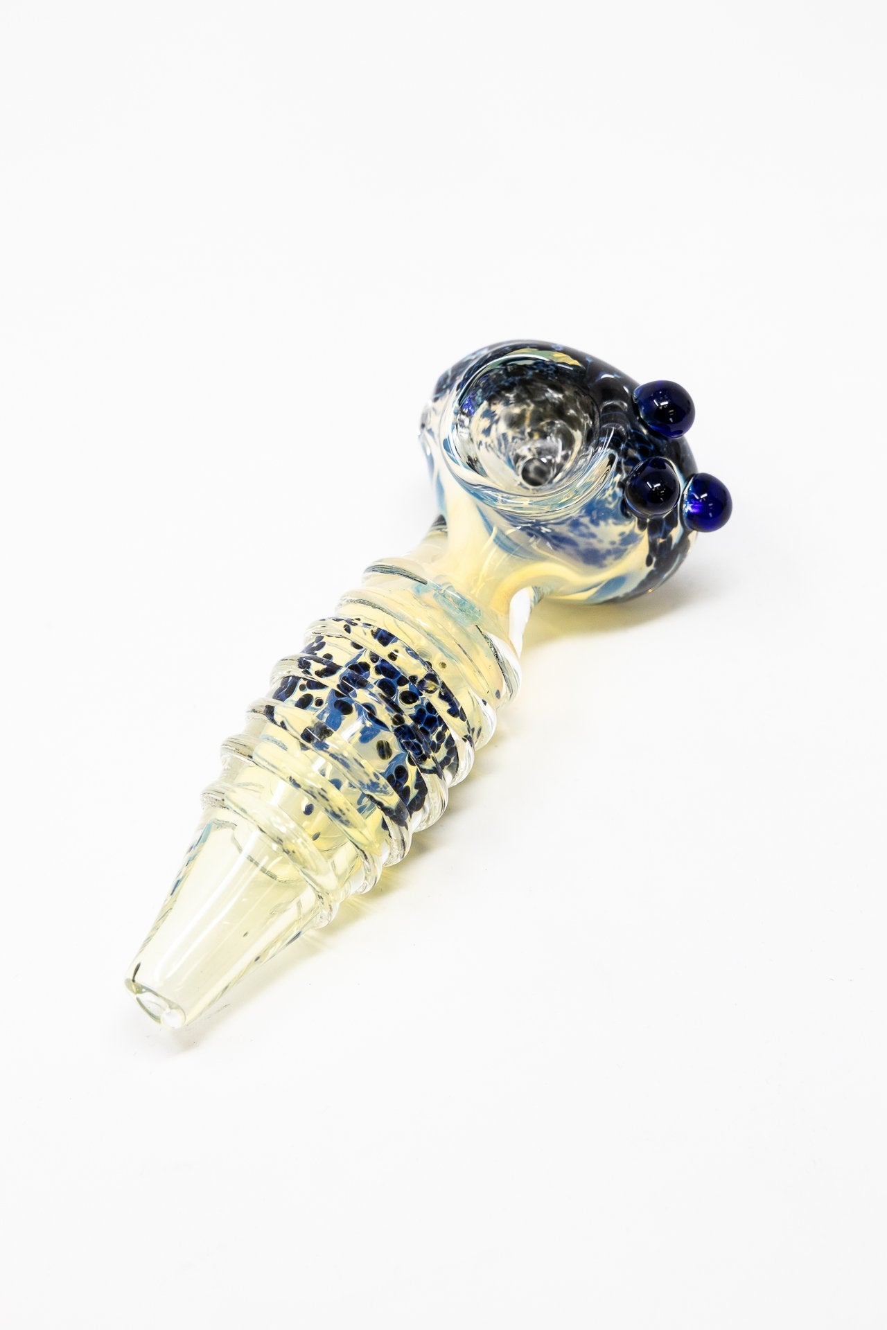 4" Blue Fumed Color Changing Spoon Hand Pipe