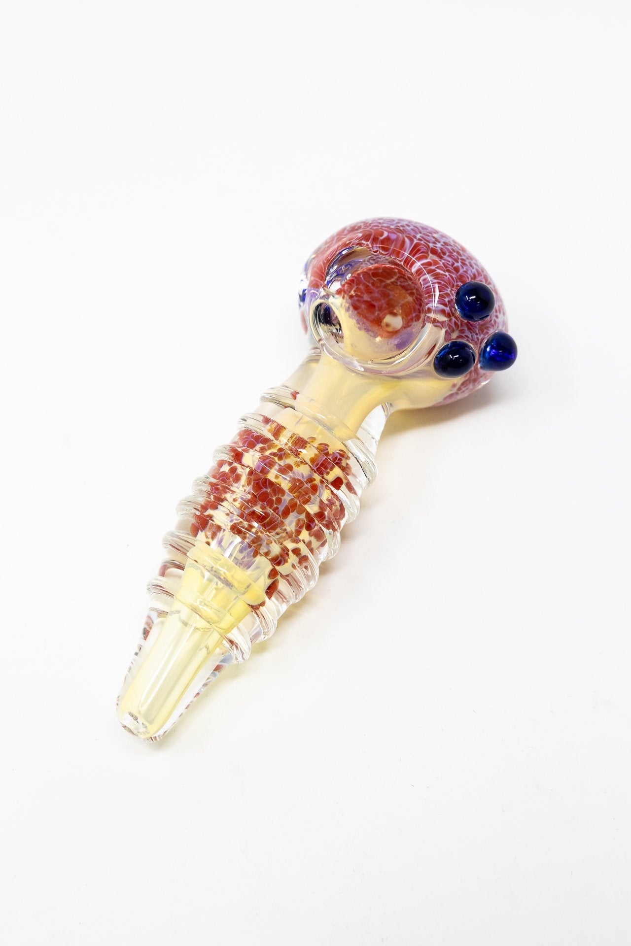 4" Red Fumed Color Changing Spoon Hand Pipe