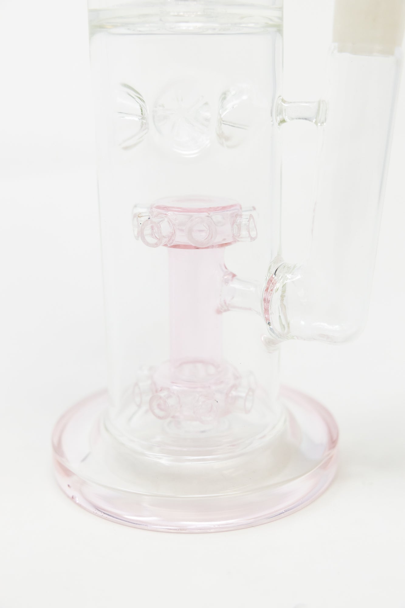 15" Pink Double Percolator Bong w/ Ice Catcher