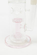 15" Pink Double Percolator Bong w/ Ice Catcher