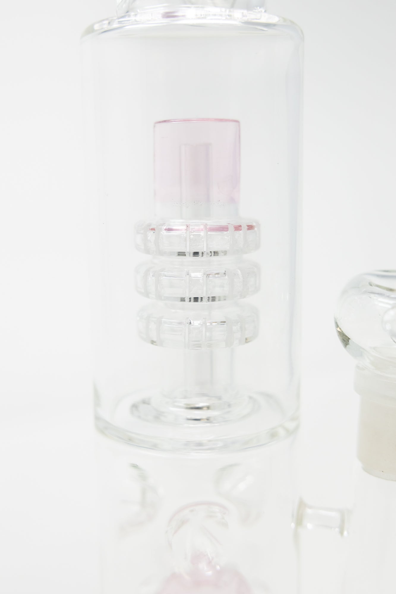 15" Pink Double Percolator Bong w/ Ice Catcher