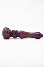 6" Red/Orange Triple Bowl Hand Pipe