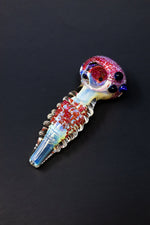 5" Red Fumed Color Changing Spoon Hand Pipe