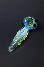 5" Green Fumed Color Changing Spoon Hand Pipe
