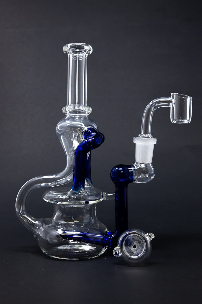 7" Colored Joint Recycler Dab Rig