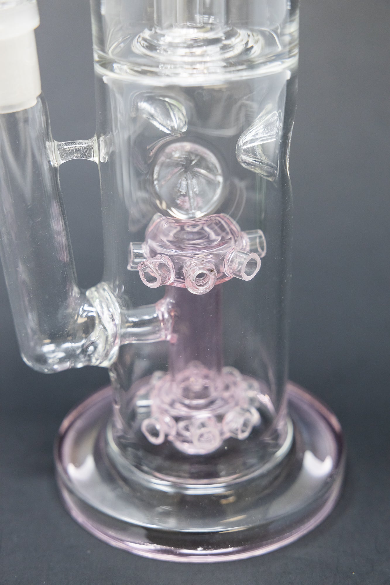 15" Pink Double Percolator Bong w/ Ice Catcher