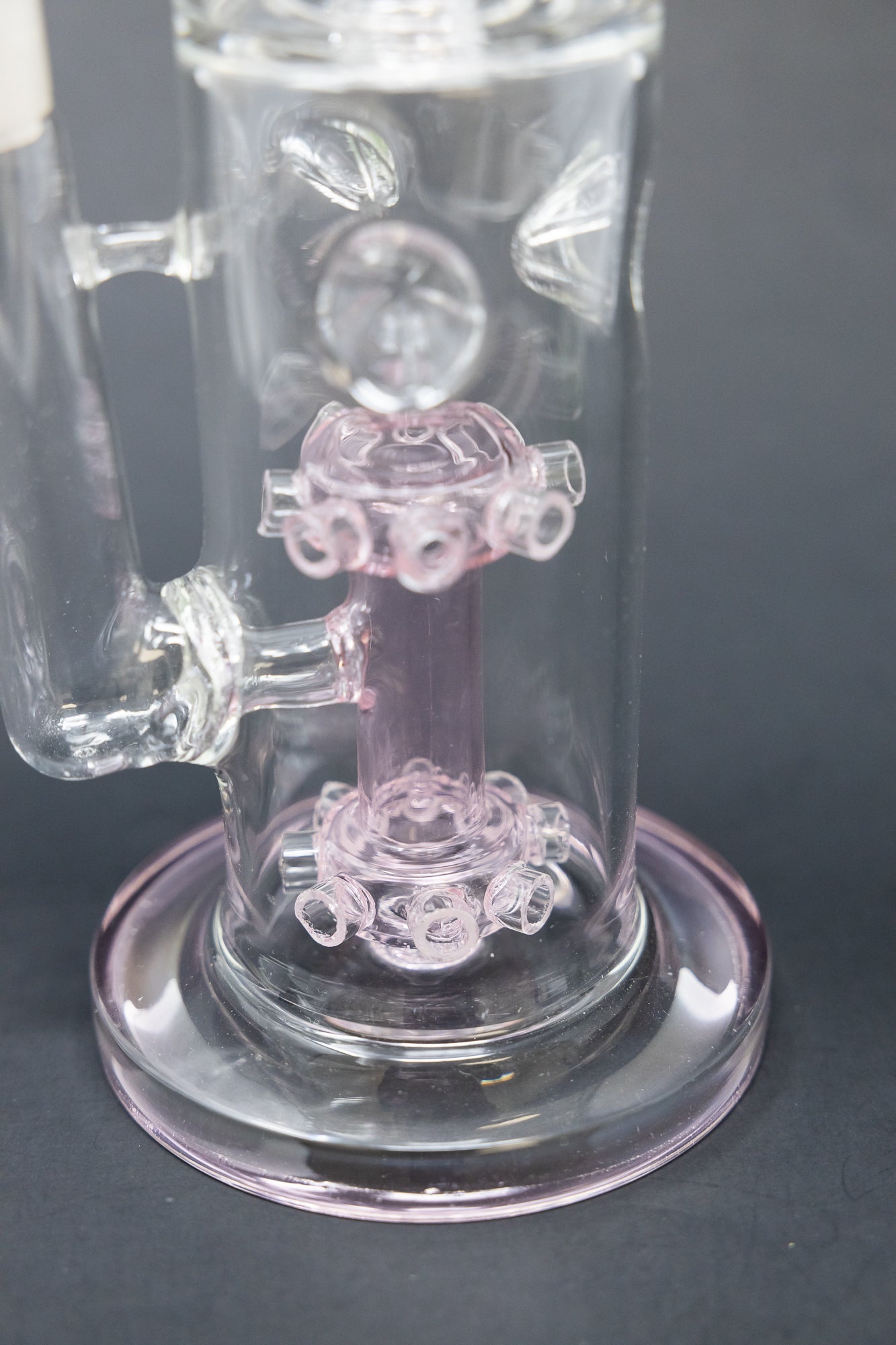 15" Pink Double Percolator Bong w/ Ice Catcher