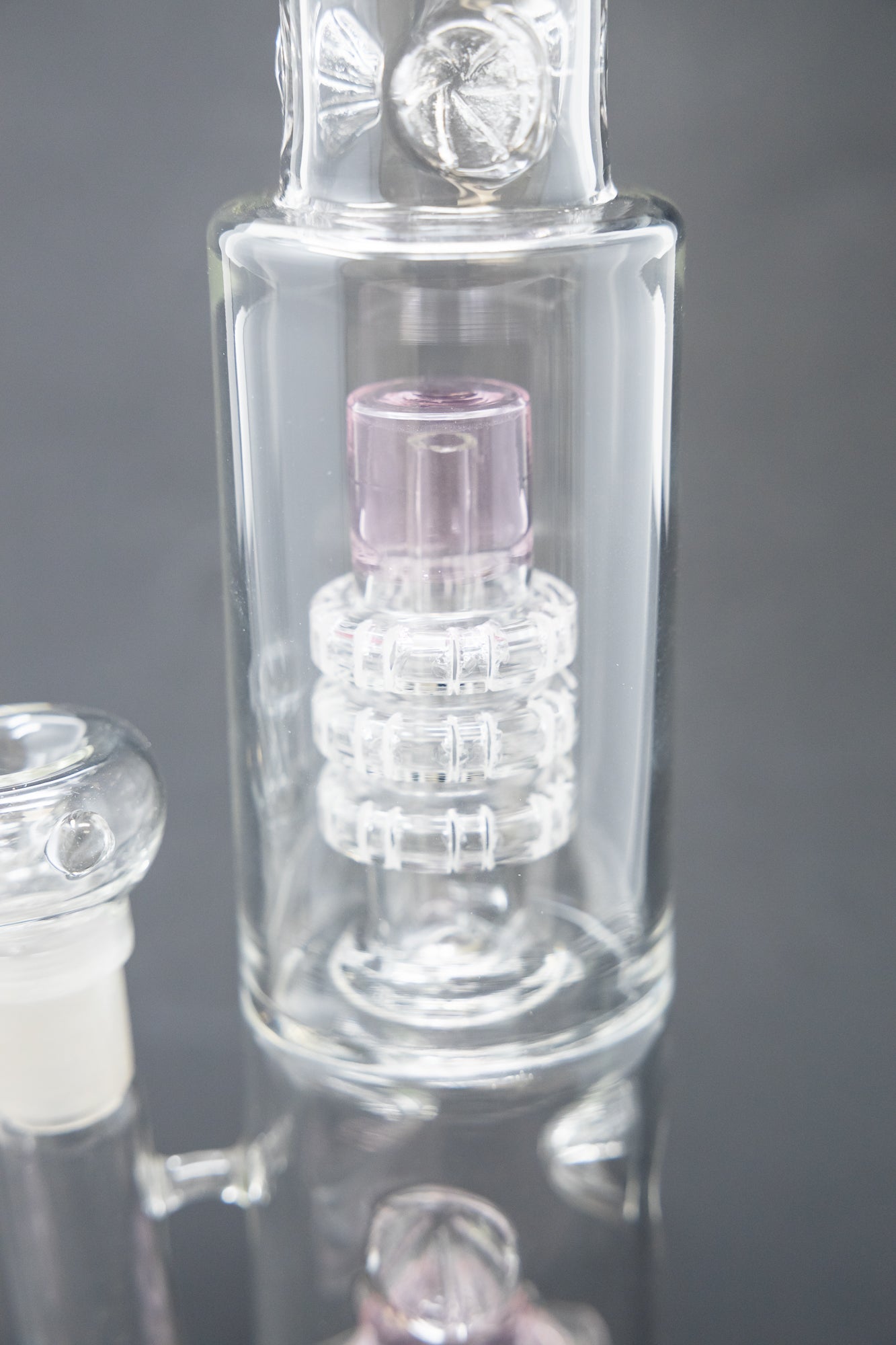 15" Pink Double Percolator Bong w/ Ice Catcher