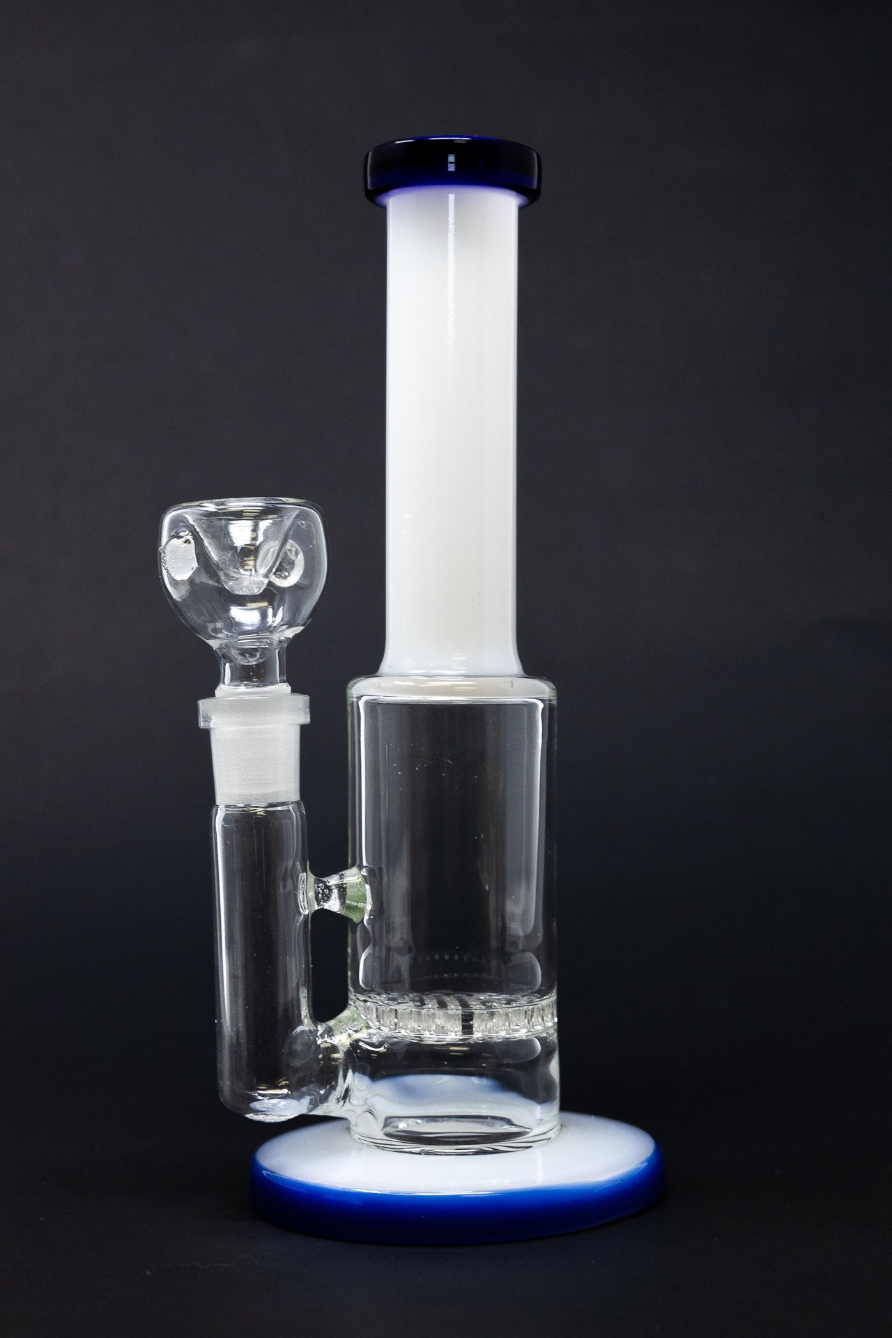 9” White Neck Honeycomb Percolator Designer Bong