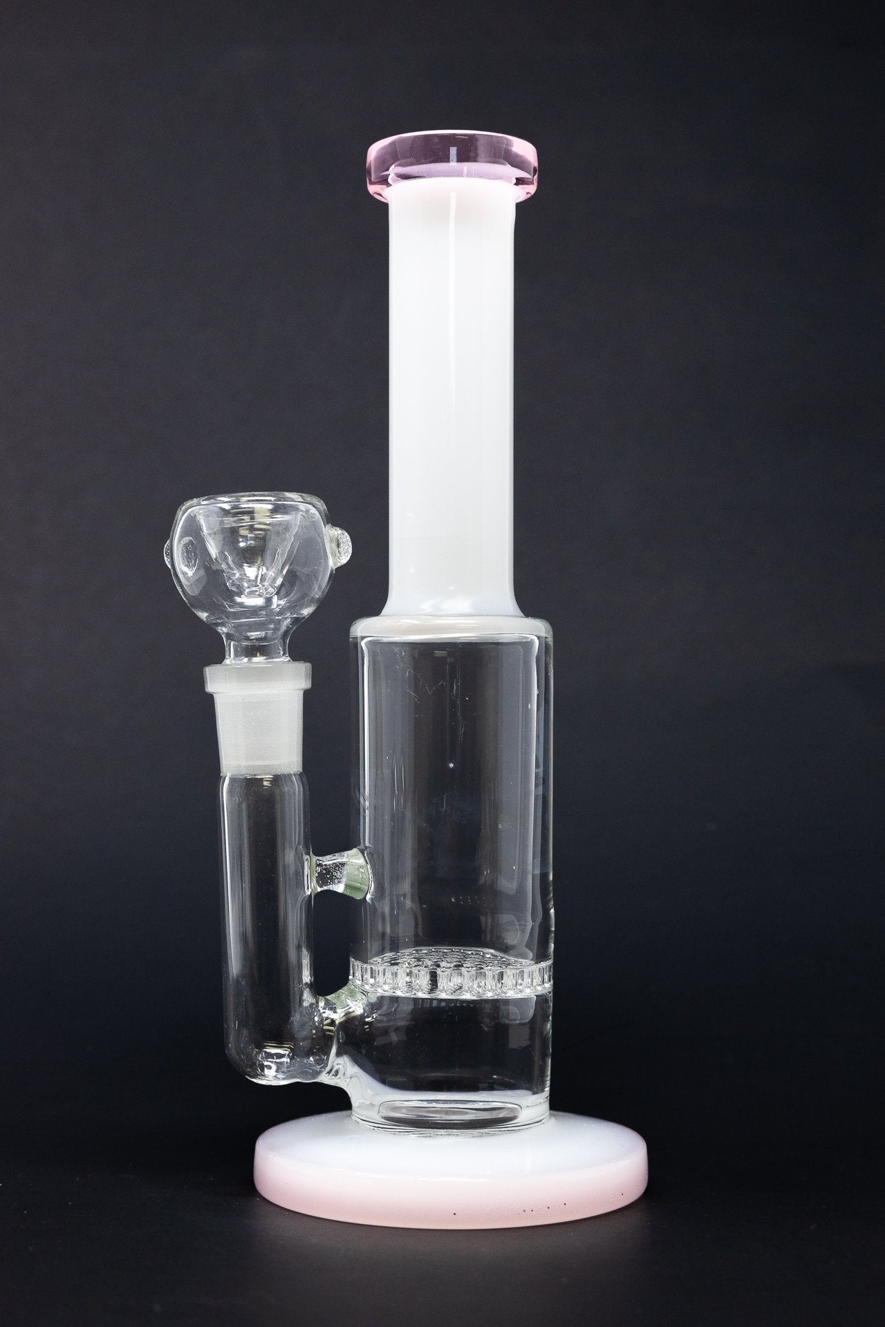 9” White Neck Honeycomb Percolator Designer Bong