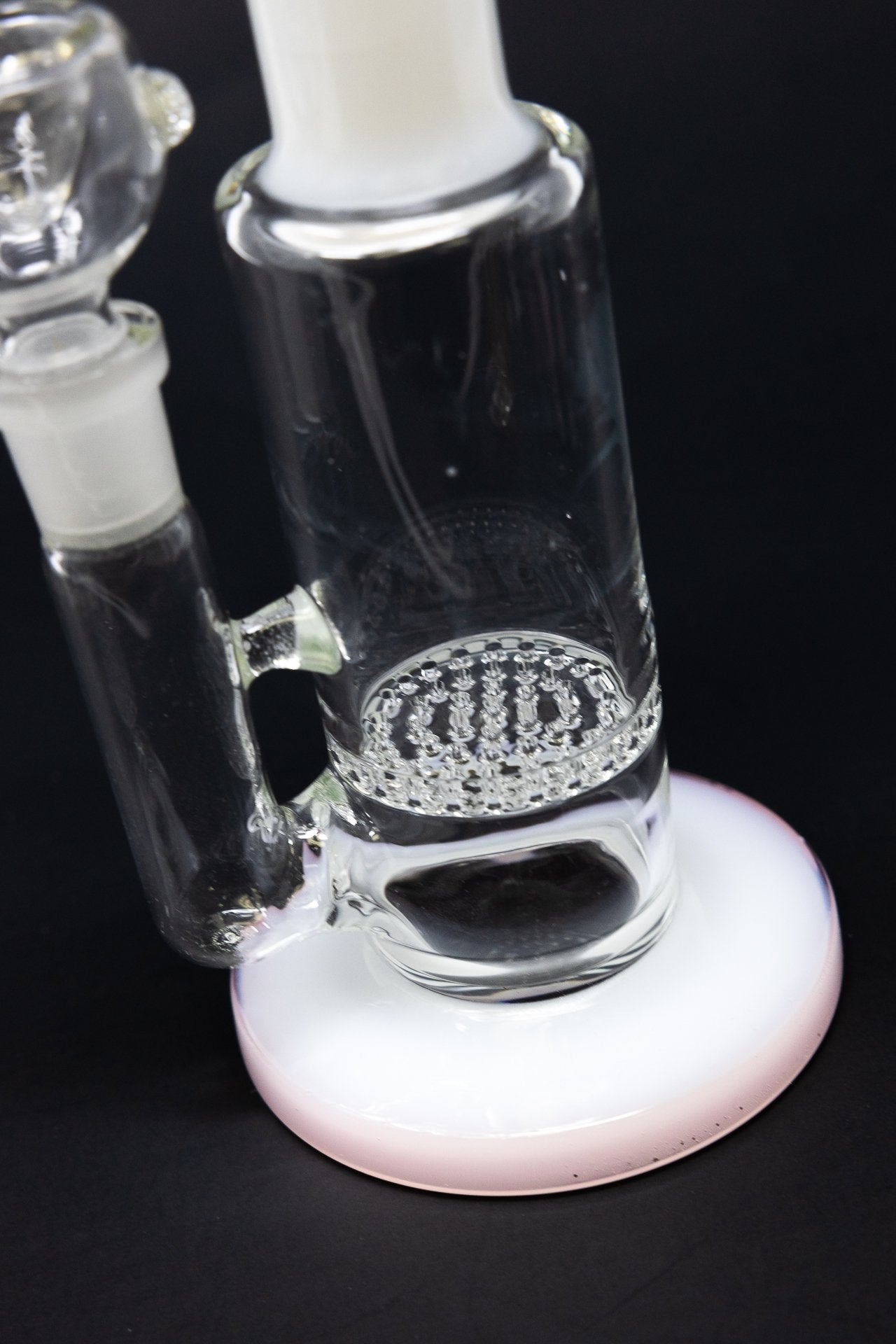 9” White Neck Honeycomb Percolator Designer Bong