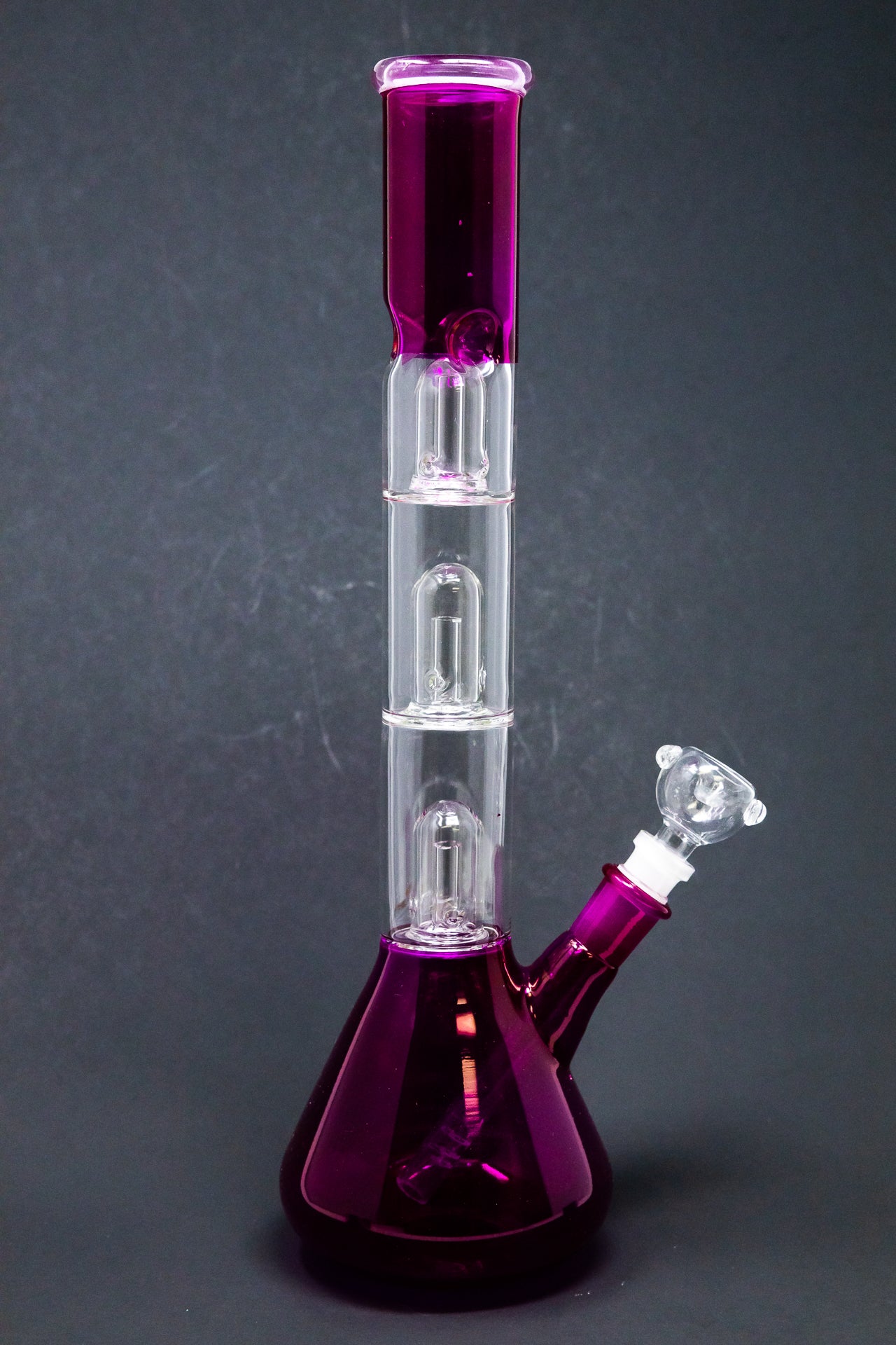 14" Neon Triple Percolator Neon Bong w/ Ice Catcher