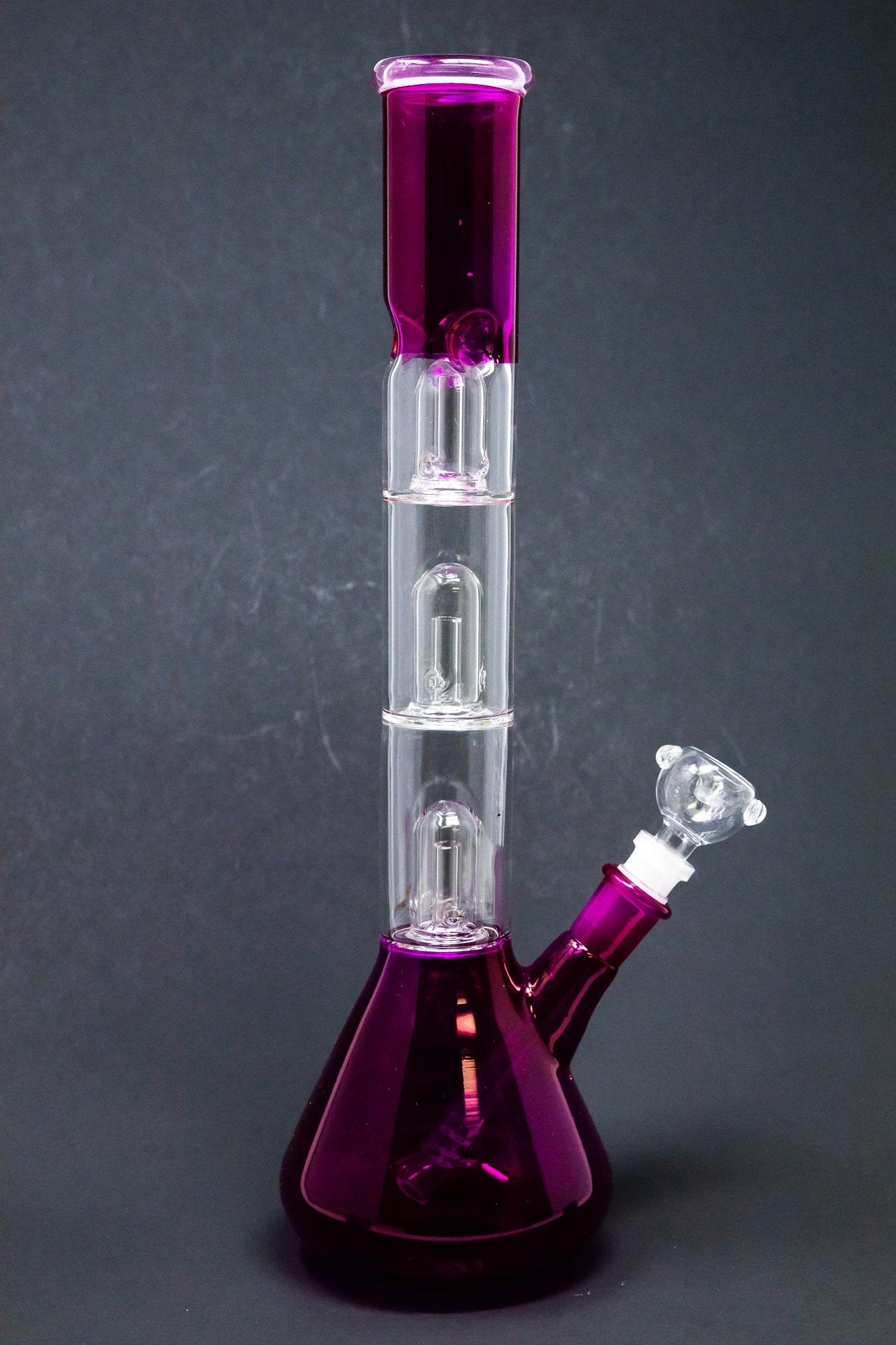 14" Neon Triple Percolator Neon Bong w/ Ice Catcher