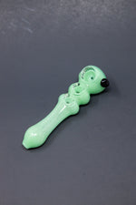 6" Light Green Triple Bowl Hand Pipe