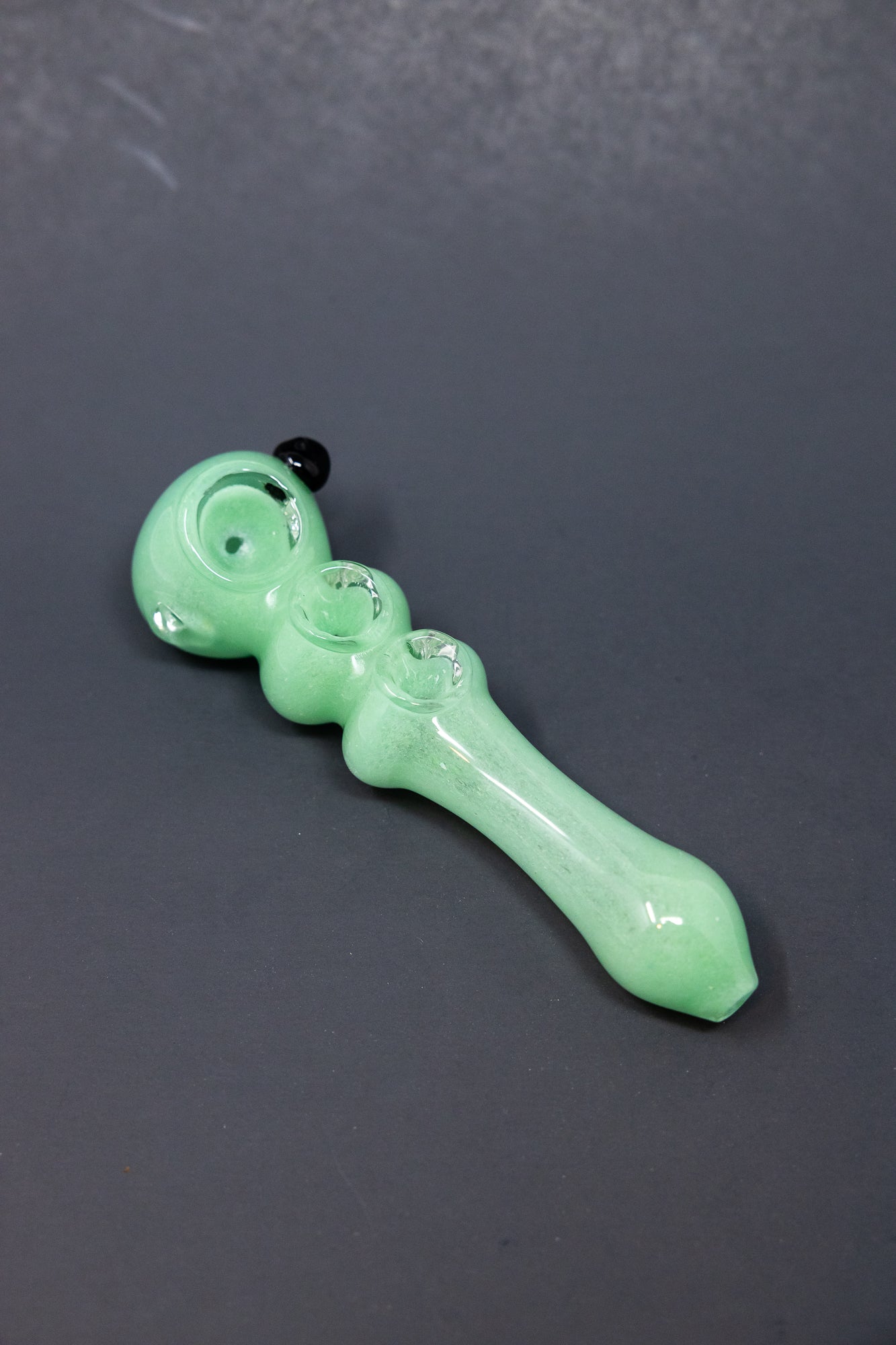 6" Light Green Triple Bowl Hand Pipe StonedGenie.com