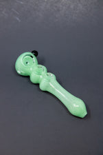 6" Light Green Triple Bowl Hand Pipe