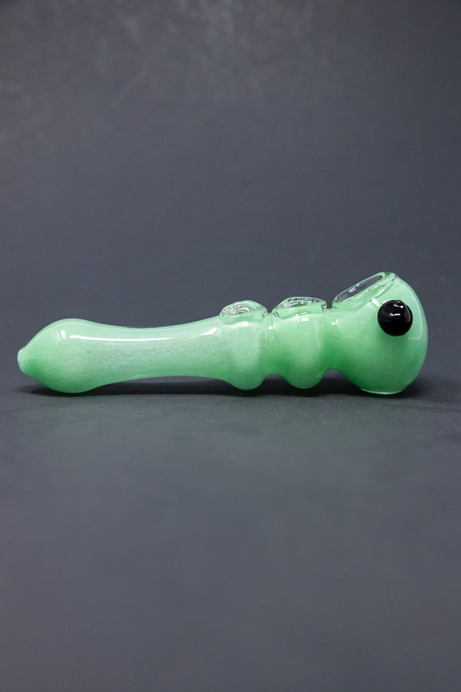 6" Light Green Triple Bowl Hand Pipe