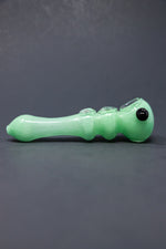 6" Light Green Triple Bowl Hand Pipe
