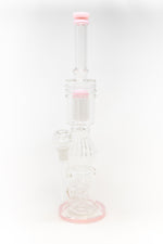 16" Pink Twisted Double Percolator w/ Splash Guard