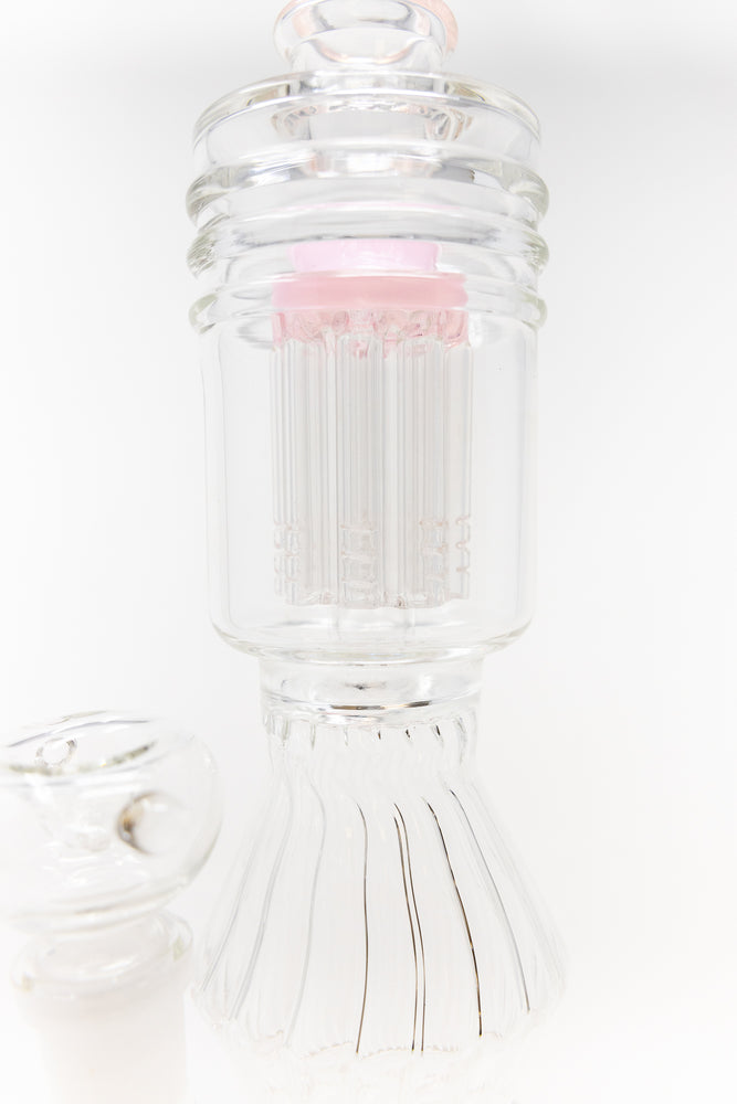 16" Pink Twisted Double Percolator w/ Splash Guard