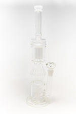 16" White Twisted Double Percolator w/ Splash Guard