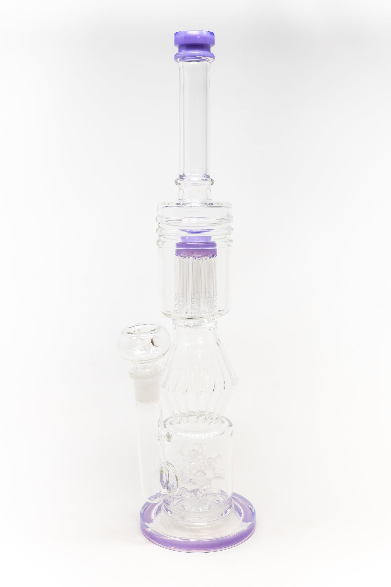 16" Purple Twisted Double Percolator w/ Splash Guard