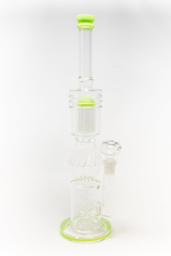 16" Lime Green Twisted Double Percolator w/ Splash Guard