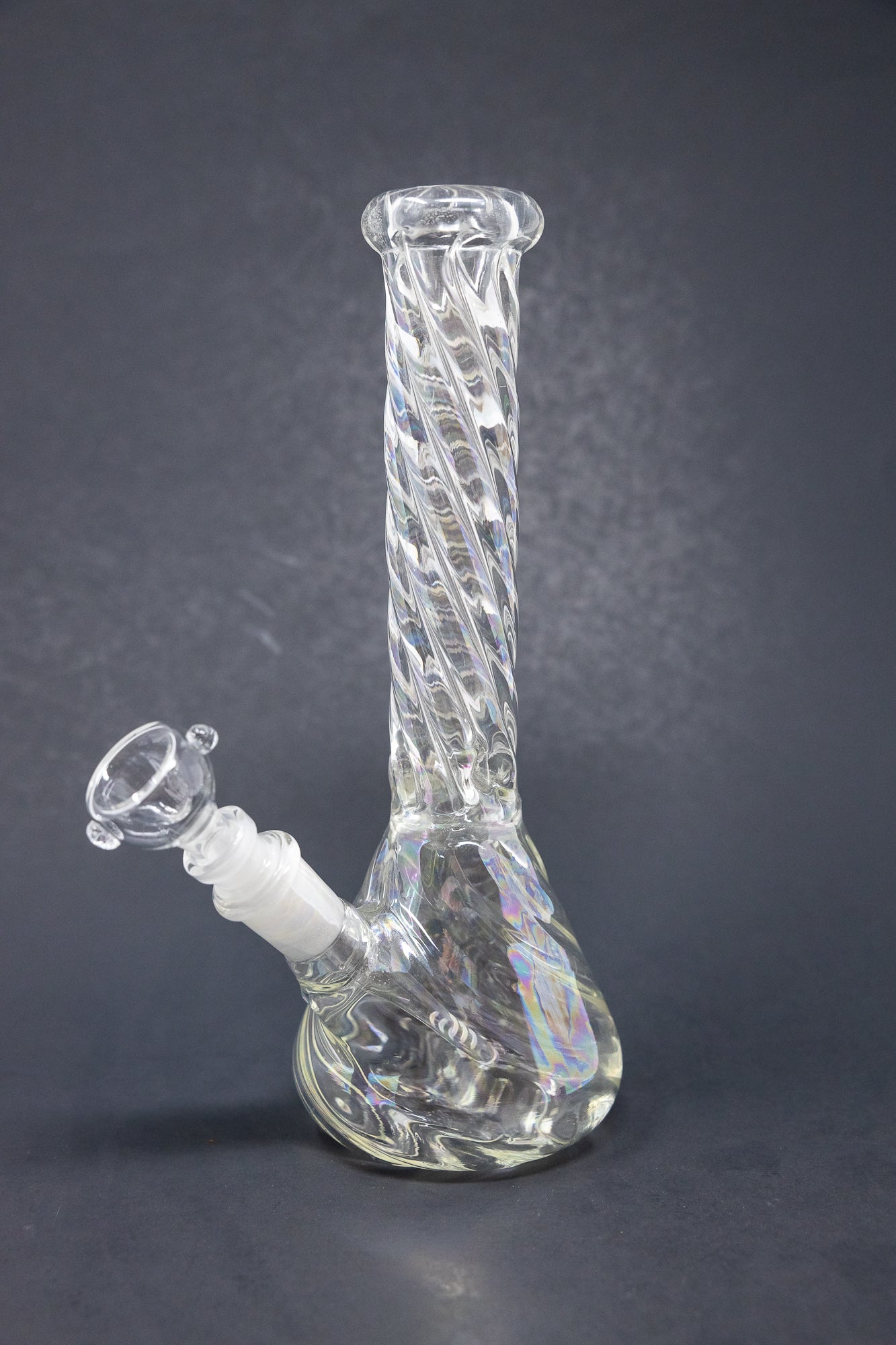 10" Twisted Iridescent Beaker Bong
