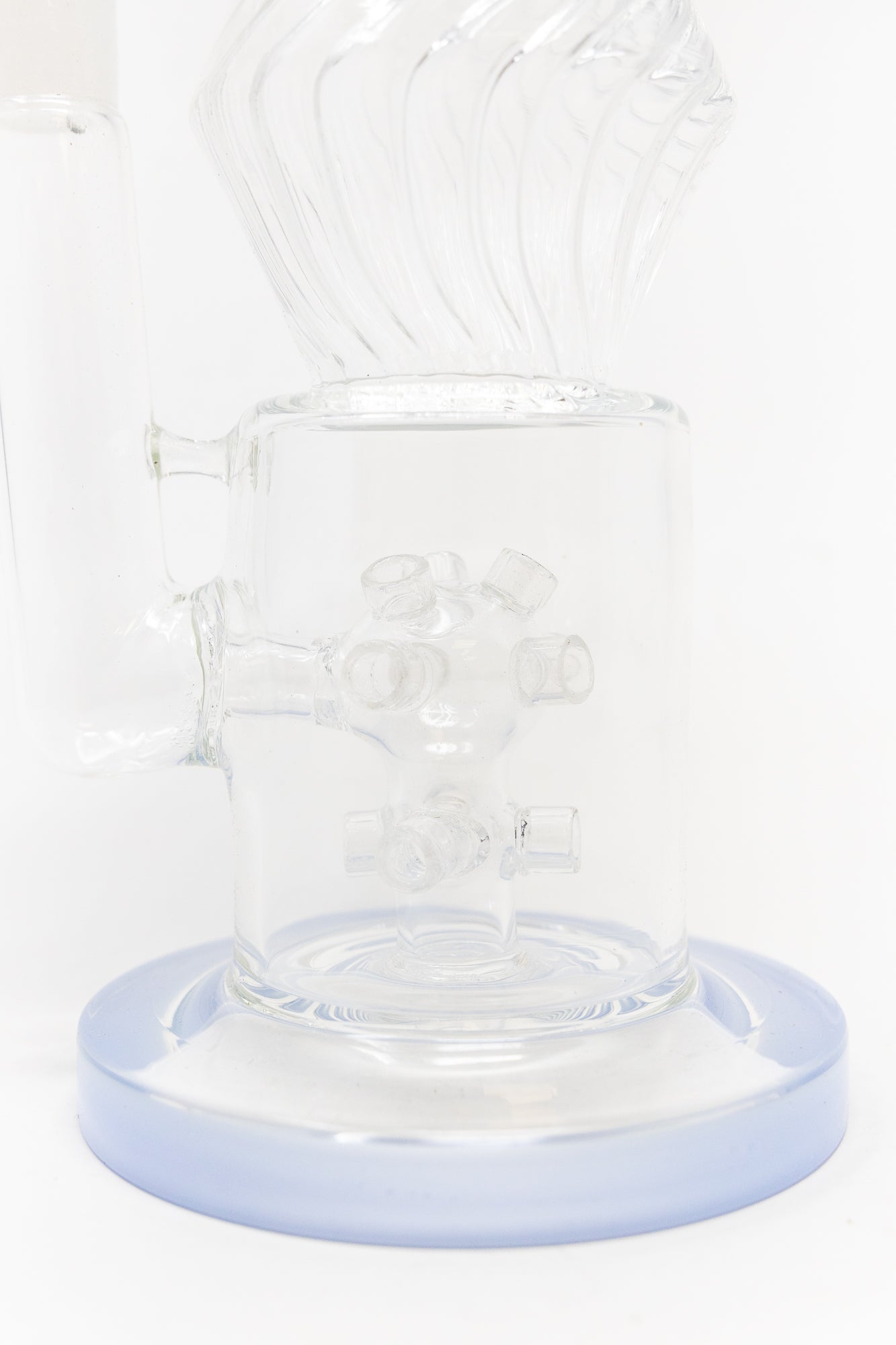 16" Light Blue Twisted Double Percolator w/ Splash Guard