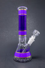 10" Purple w/ Gold Trimming Beaker w/ Ice catcher