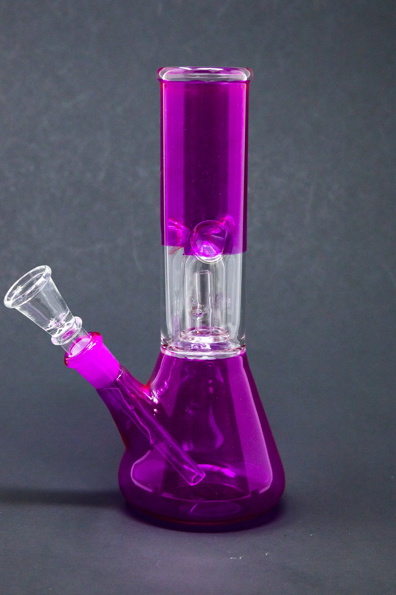 8" Purple/Pink Single Perk Bong w/ Ice Catcher