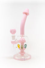10" Pink Mushroom Shower Bend Bong