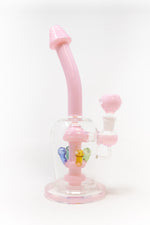 10" Pink Mushroom Shower Bend Bong