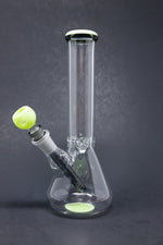 10" Milky Green Middle Accent Beaker Bong
