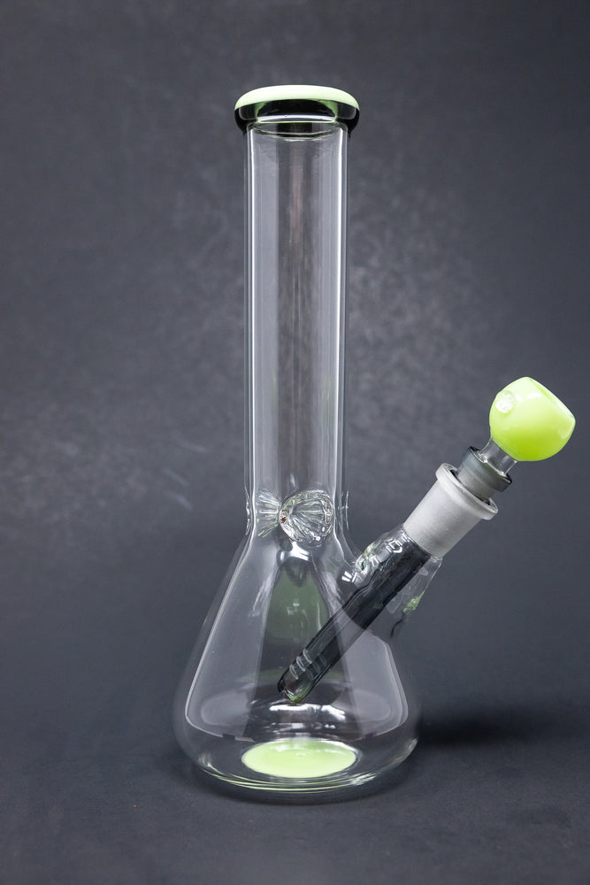 10" Milky Green Middle Accent Bong
