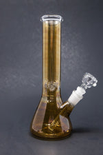 10" Gold Iridescent Beaker Bong