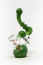 7" Milky Green Double Chamber Bubbler